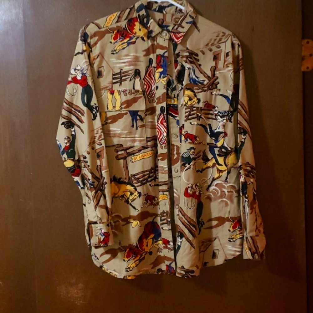 Buckaroo cowboy motif shirt